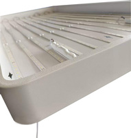 Panneau lumineux LED linéaire 144W 1200x600x50mm, luminaire suspendu rectangulaire LED 1,2m, 120lm/w, pour magasins, bureaux, supermarchés