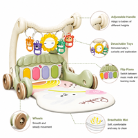 Tapis musical multifonctionnel et trotteur pour bébé, couverture éducative précoce pour ramper, pour enfants et tout-petits