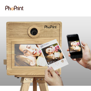 Xách tay 18.5 ''gỗ thật thông minh Photo Booth kiosk cho đám cưới/Đảng Tương thích với máy ảnh - Product Image 6