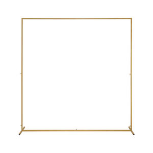 Db <b>Wedding</b> Iron <b>Arch</b> 200cm Height Flat Top Golden Door Frame Shape For Outdoor Garden Ceremony Decor - Product Image 1