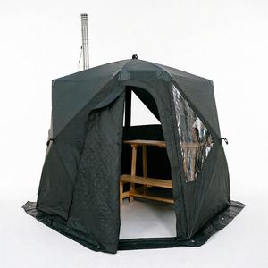 เต็นท์ซาวน่าแบบพกพาเต็นท์ซาวน่าแบบมีฉนวนกันความร้อนสำหรับฤดูหนาวกลางแจ้ง30 °C พร้อมเตา300D อ็อกซ์ฟอร์ดหน่วงไฟเต็นท์ซาวน่า - Product Image 1
