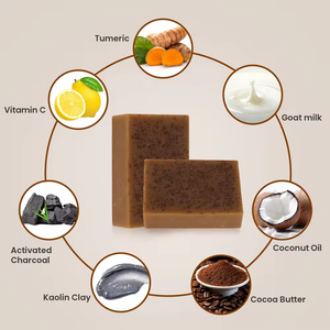 Vegan Đen Hạt Xà Phòng Cao Lanh Đất Sét Sáng Trên Khuôn Mặt Xà Phòng Đốm Đen Tẩy Tế Bào Chết Cơ Thể Xà Phòng - Product Image 2