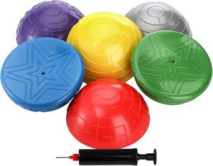 Nueva llegada antideslizante gimnasio Yoga ejercicio Fitness PVC inflable medio Yoga equilibrio ejercicio media pelota para Yoga comodidad mejorada - Product Image 1