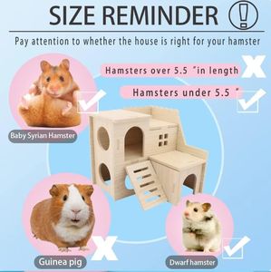 Petit <span class=keywords><strong>hamster</strong></span> labyrinthe bois maison amusante toboggan maison cabane à deux étages pour gerbille naine souris souris rat petits animaux - Product Image 5