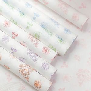Papier de Soie Double Face Enduit PE Haut de Gamme Écologique et Imperméable Série Style Rich Art pour Emballage de Bouquets - Idéal pour Fleuristes - Product Image 1
