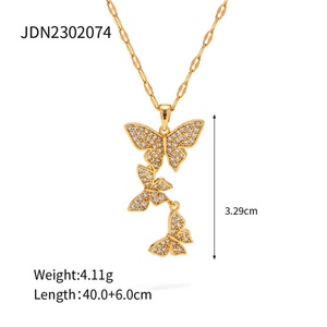 Collier pendentif papillon serti de diamants, bijoux haut de gamme et raffinés - Product Image 6