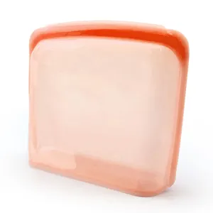 Saco de galão reutilizável de silicone, maior tamanho, 4000ml, embalagem de silicone para manter alimento fresco