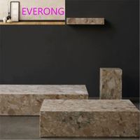 2022 nouveau produit personnaliser Calacatta Viola socle en marbre dessus de Table basse en marbre