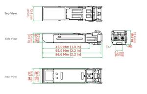 Módulo SFP Mt-Moxa Serie SFP-1G SFP-1GLXLC(-T) 1000BaseLX 1GbE, LC Monomodo 1310nm 10km DDM, Conexión en Caliente - Product Image 6