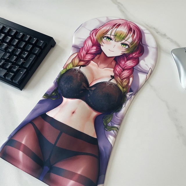 New 3D Mouse Pad Gaming Genshin Impact Ganyu Mouse Pad Three-dimensional Wrist Rest Gamer Desktop Mousepad Boobs Ass Pad