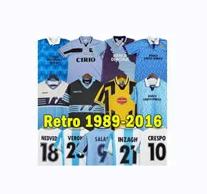 Lazio Retro Aston camisas de futebol villa NEDVED SIMEONE SALAS GASCOIGNE 2000 15 16 casa longe camisa de futebol VERON CRESPO NESTA