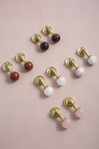 핫 세일 새로운 현대 금은 금관 악기 수정같은 내각 손잡이 잡아당기기 손잡이 - Product Image 5