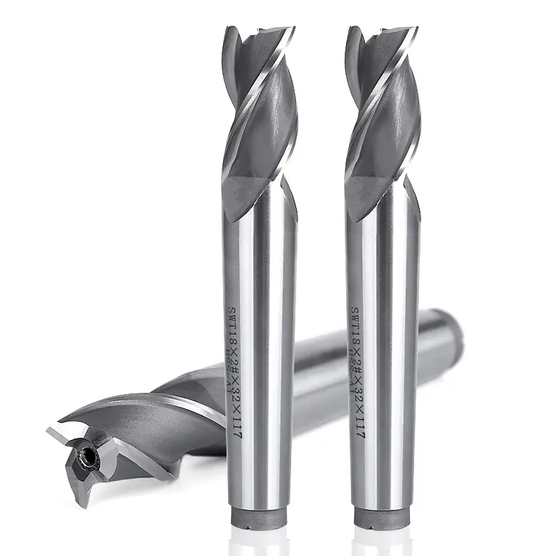 HUHAO 3-Flute CNC Cutter untuk HSS End Mill Milling cnc milling cutter dengan penjaga lubang with