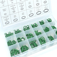 Kit de joints toriques et rondelles en caoutchouc EPDM/NBR Hustech, modèle standard, 270 pièces, vert, 18 tailles, durable, pour usage industriel et climatisation