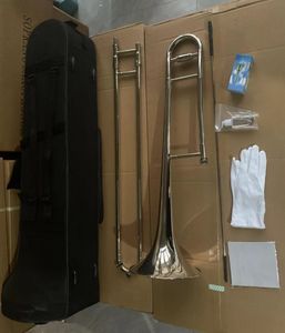 Trombone en laiton laqué or en clé de Sib Flat Performance professionnelle de haute qualité JYTB - Product Image 2