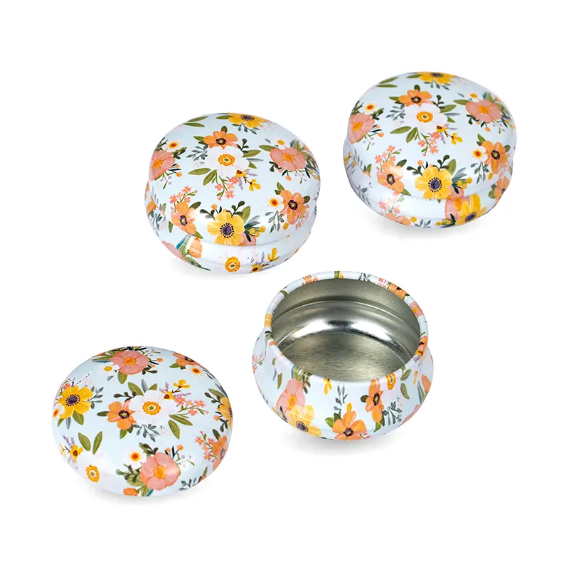 OEM Small Size Round Tin Can Container Solid Perfume/Mint/ Lip Balm/Candle Tin Container Custom Cosmetic Tins