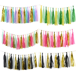 งานแต่งงานวันเกิด Party Decor แขวนกระดาษพู่สีเขียวสำหรับบอลลูน - Product Image 2