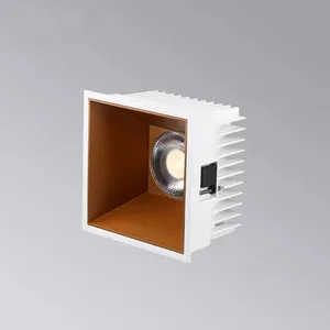 IP65 IP54 kare döküm gömme COB 25W 30W LED Downlight UGR<19 2700lm kapalı ışık için beyaz veya siyah