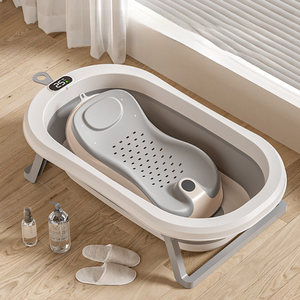 <span class=keywords><strong>Baignoire</strong></span> pour bébé portable de haute qualité pliable et peu encombrante avec trous de drainage en plastique durable - Product Image 2