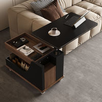 Table basse moderne en panneaux de bois, extensible et mobile avec fonction chariot élévateur, table d'appoint de canapé pour salon, mobilier de maison