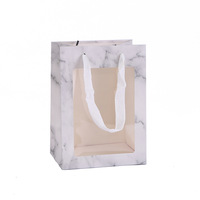 Logo Transparent Rectangulaire Fenêtre Cadeau Sac À La Main Kraft Papier Ruban pour Vêtements Artisanat Bougie Emballage Alimentaire pour