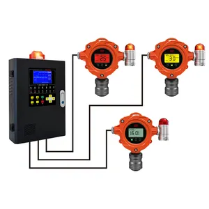 Yaoan Addressable Gas Alarm Control Panel Industry Combustible And Toxic Gas Detector 16 Zone Alarm Control Panel