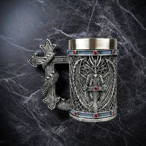 Nuova Tazza Drago Volante in Acciaio Inox Bafengte per Whisky Birra Caffè Festa Bar Tazze da Birra in Resina a Forma di Croce - Product Image 6