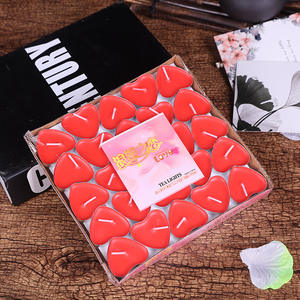 50pcs bougies chauffe-plat en forme de coeur (25x2 couches) amour romantique non parfumé ensemble de mini bougies d'ambiance sans fumée de longue durée - Product Image 4