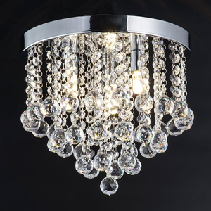 Modern Luxury Crystal <b>Ball</b> Chandelier 11.8 Inch Diameter Recessed Mount <b>LED</b> Ceiling Lamp Touch Control Other IP Rating 6000K - Product Image 1