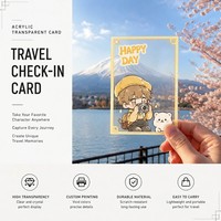 Kartu Foto Karakter Akrilik OEM ODM Transparansi Tinggi Dicetak UV untuk Grosir