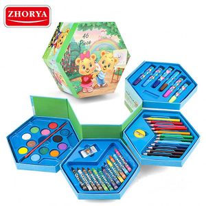 ชุดวาดภาพศิลปะคุณภาพสูง Zhorya 46 ชิ้น ชุดอุปกรณ์วาดภาพสำหรับเด็ก - Product Image 1