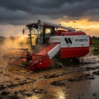 Nouvelle moissonneuse-batteuse automotrice professionnelle à chenilles en caoutchouc pour la récolte du riz et des céréales dans les rizières, à vendre