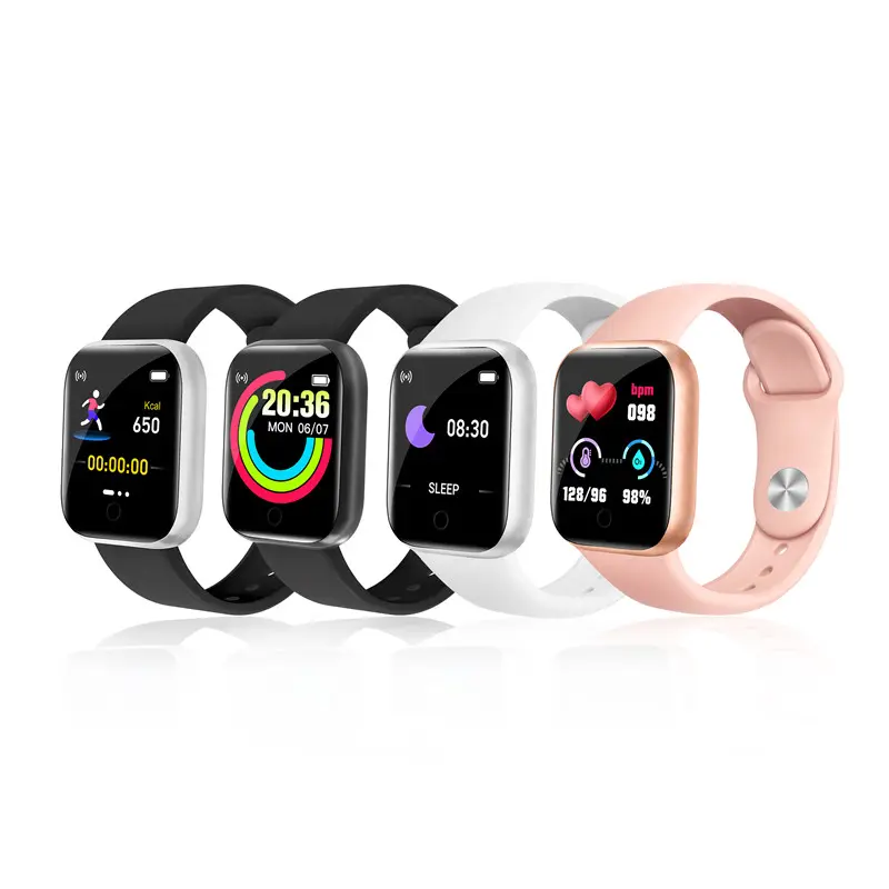 Multi Language Support Reloj Smart watch y68 Health fitness tracker Smart Wristband For d20 b57 Smartwatch