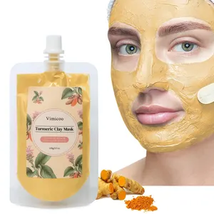 Wholesale Korean Beauty Natural Organic Skin Care Private Label Facial Whitening Anti Acne Tumeric Turmeric Face Clay Mask