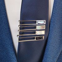 Pince à cravate en acier inoxydable argenté/doré avec strass en pierre naturelle et cristal, prix d'usine, pour mariage, fiançailles, cadeau d'anniversaire