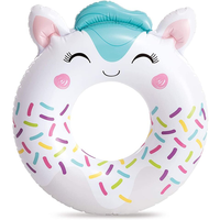 Bouée gonflable en forme d'animal de dessin animé, flotteur de piscine pour enfants, jouet aquatique d'été pour fête à la plage ou à la piscine