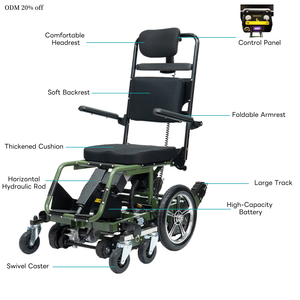 CE Certified Electric <strong>Stair</strong> <strong>Climber</strong> Wheelchair Heavy Duty Powered Wheelchair For <strong>Stairs</strong> With Battery Operated System - Product Image 2