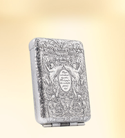 ZHNEYI Étui à cigarettes classique créatif à trois ouvertures en métal gaufré, durable et réutilisable, pour 14 cigarettes, avec fermeture magnétique