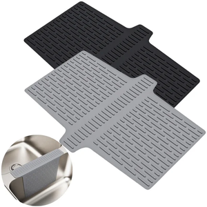 Non-Slip Silicone <b>Sink</b> <b>Mat</b> Kitchen <b>Sink</b> Saddle <b>Mat</b> Stain Resistant <b>Protector</b> Divider Pad for Glassware Dishes - Product Image 1