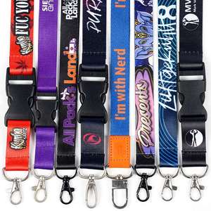 Custom Wholesale Factory Price Promotional Sublimation <b>Polyester</b> Neck <b>Lanyard</b> Strap for Business Party Event - Product Image 1