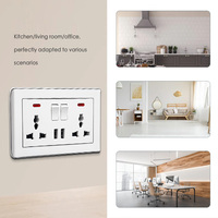 Prise murale, prise électrique domestique, 2 voies, 2A, produit électrique personnalisé pour le bureau, prise standard américaine