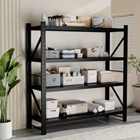 Étagère de garage robuste à 4 niveaux pour la logistique, le stockage de marchandises et la maison