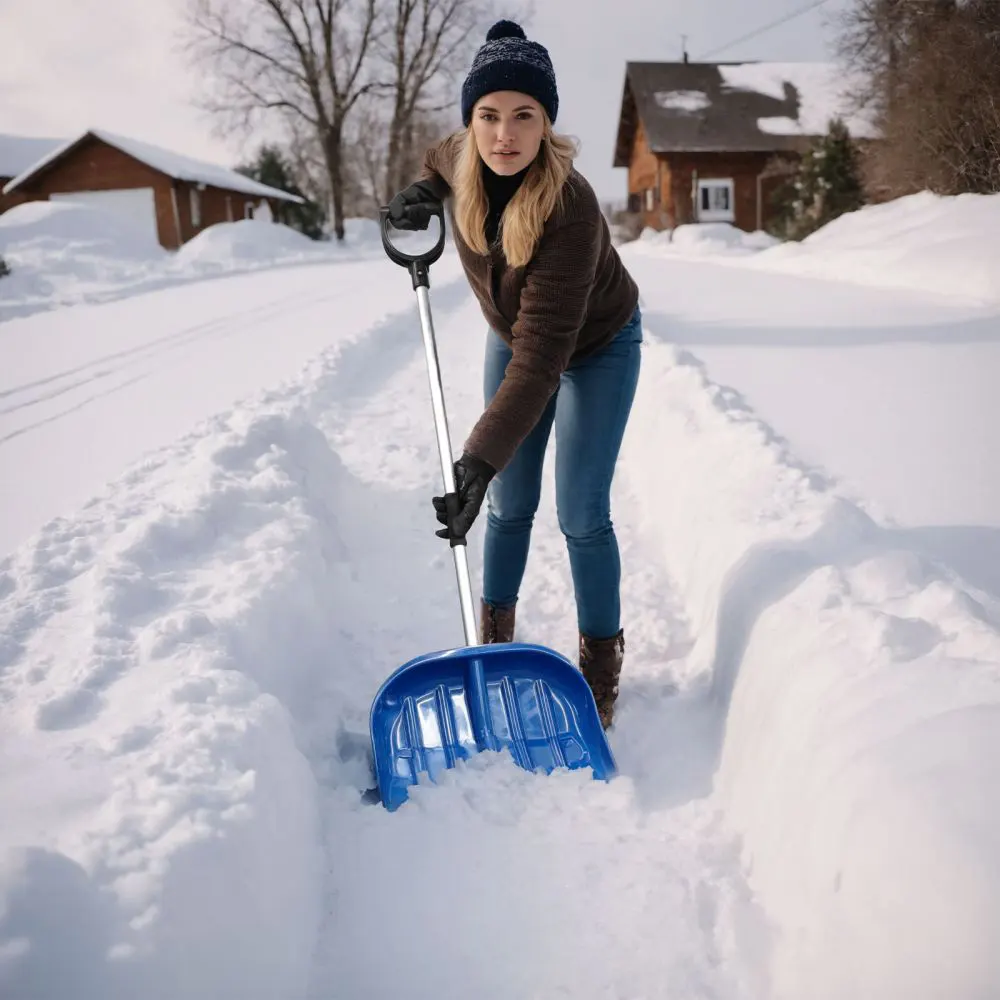 Sekop salju plastik mobil portabel kuat warna-warni dengan pegangan panjang untuk penggunaan Rumah dan Taman