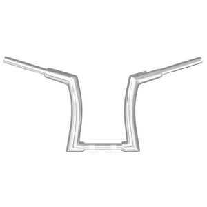 Guidon de moto 12'' 14'' 16'' avec collier de serrage de 1,25'' Z Drag pour Harley Touring Road King FLHT FLHX <span class=keywords><strong>Sportster</strong></span> XL Dyna Softail - Product Image 3