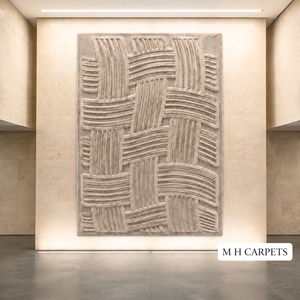 Tapis de luxe personnalisé en laine, écologique, fait main, moderne, antidérapant et lavable pour usage commercial et résidentiel - Product Image 2