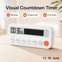 99H Visueller Countdown-Timer Digitaler Küchentimer Aufwärts- und Abwärtszählung Magnetisch 3 Alarmmodi Individuelles Logo für Klassenzimmer und Fitnessstudio