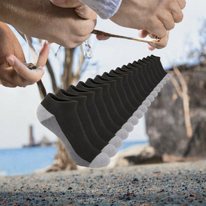 Chaussettes de sport respirantes à séchage rapide pour hommes, antidérapantes, coupe basse, absorbant la transpiration et anti-odeurs pour la course à pied - Product Image 3