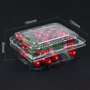 Wholesale Cheap Price High Quality Eco-Friendly PET Clear Food Grade Supermarket Clamshell <strong>Fruit</strong> Box Packaging 125G 250G - Product Image 1