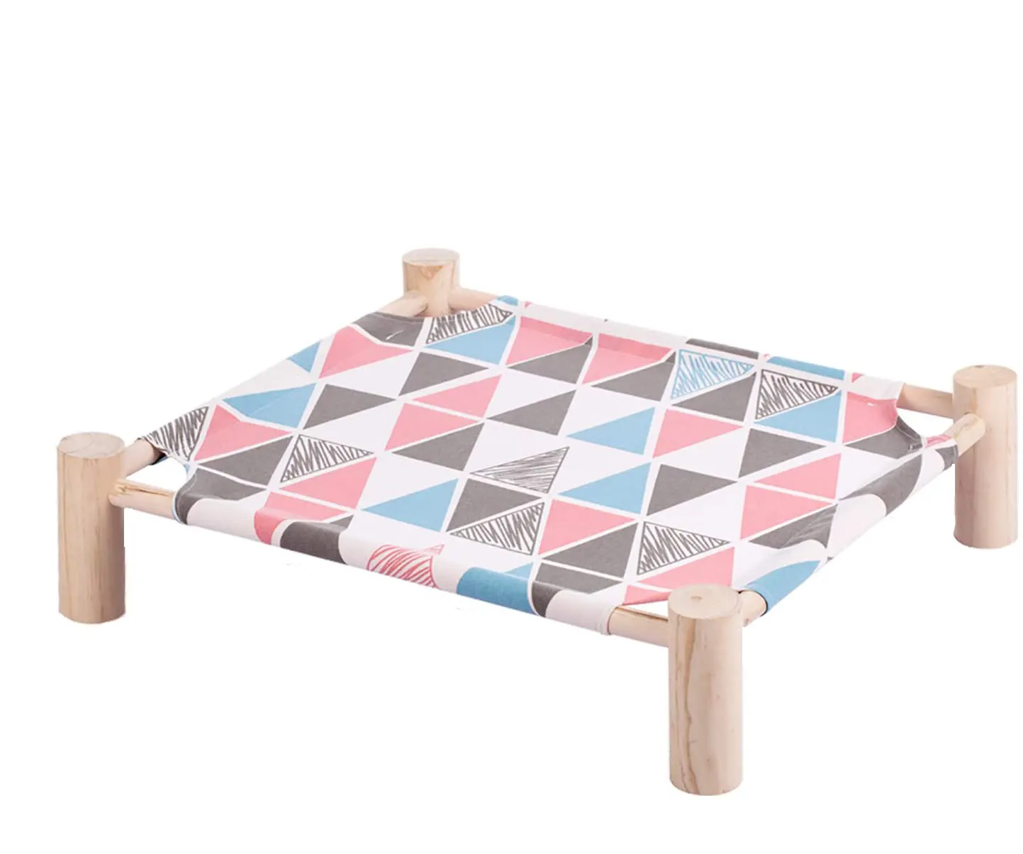 Cama De Gato De Madeira Indoor para Gatos com Almofada Sturdy Simple Small Dog Bed Confortável para Animais De Estimação Fácil Montar