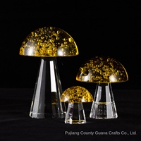 Serre-livres en cristal artificiel en forme de champignon, sur mesure pour la décoration de bureau/bibliothèque, style pastoral, emballage en boîte cadeau